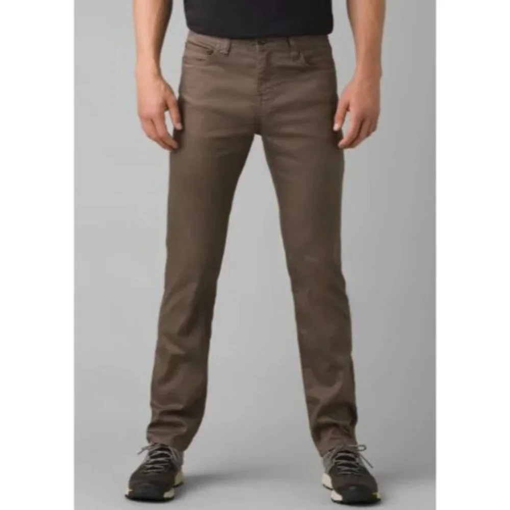 PrAna Bridger Jean Mud Mens 38/28 Slim Fit Straight Stretch 5 Pocket Denim NWT